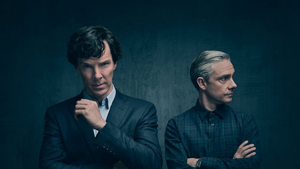 Benedict Cumberbatch og Martin Freeman i 'Sherlock'