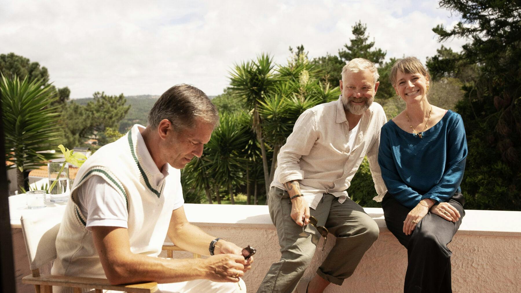 Fra interviewprogrammet 'All Exclusive' med Mikael Bertelsen, Casper Christensen og Iben Hjejle