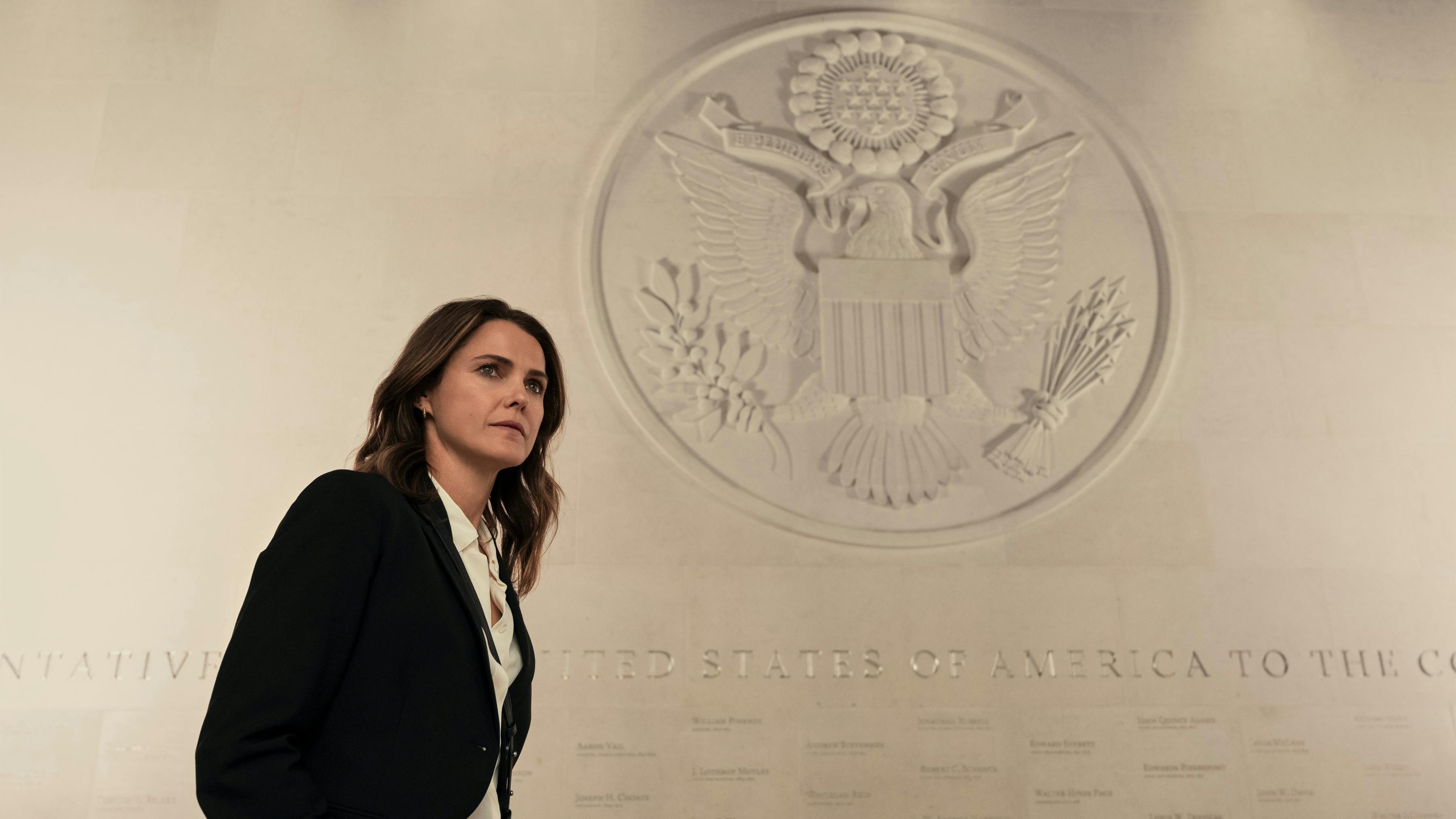 Keri Russell som Kate Wyler i 'The Diplomat' på Netflix.