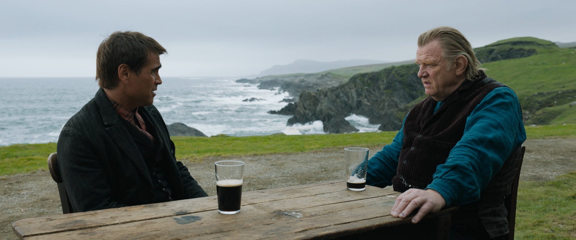 Colin Farrell and Brendan Gleeson in the film THE BANSHEES OF INISHERIN. Photo Courtesy of Searchlight Pictures. © 2023 Searchlight Pictures All Rights Reserved.
