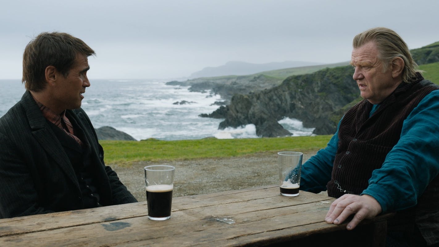 Colin Farrell and Brendan Gleeson in the film THE BANSHEES OF INISHERIN. Photo Courtesy of Searchlight Pictures. © 2023 Searchlight Pictures All Rights Reserved.