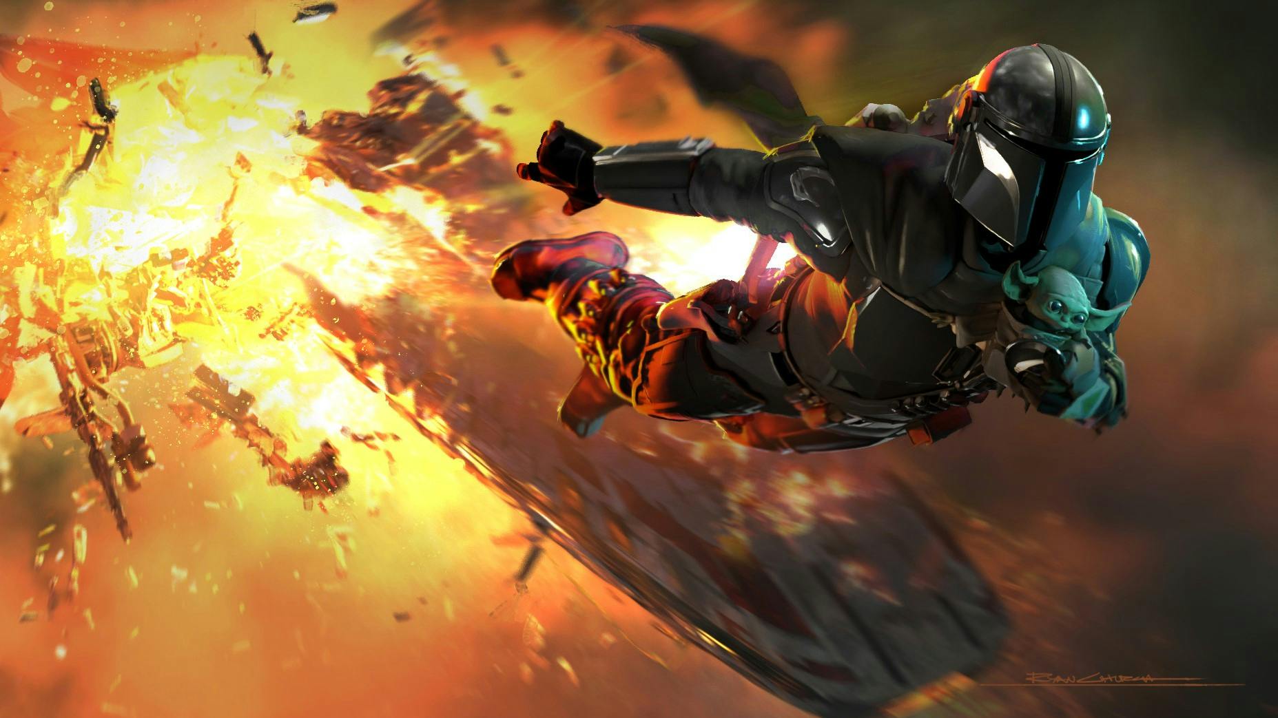 THE MANDALORIAN & GROGU – Concept Art courtesy of Lucasfilm Ltd. ©2024 Lucasfilm Ltd. & TM. All Rights Reserved.