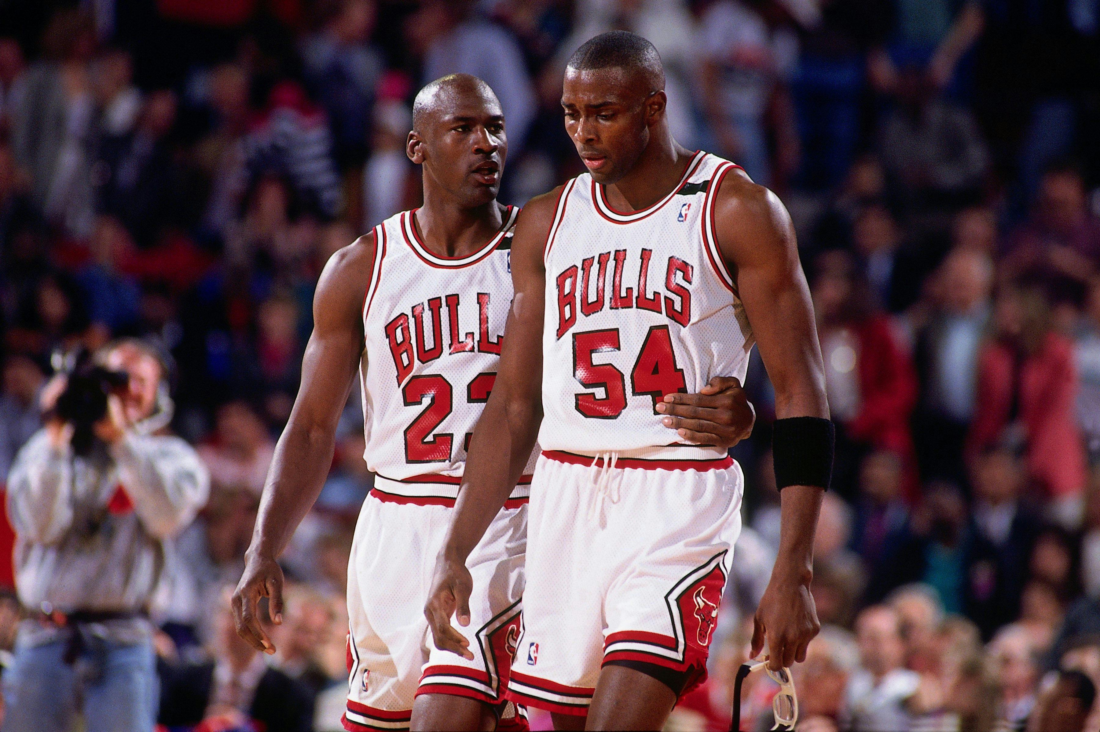 Michael Jordan og Horace Grant for Chicago Bulls