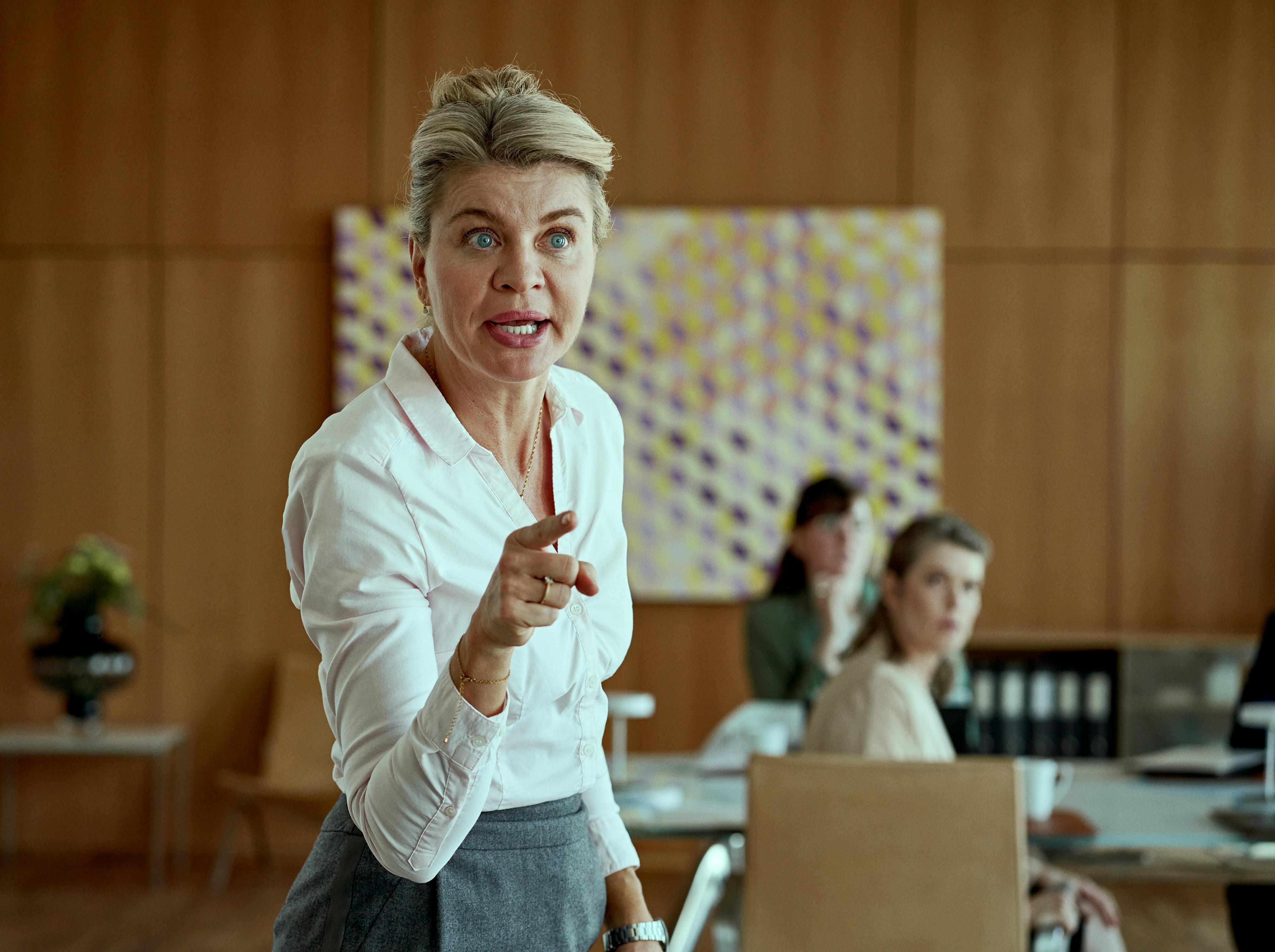 Bytte Bytte Barn. Mille DinesenAs Cecilie in Bytte Bytte Barn. Cr. Courtesy of Netflix © 2024