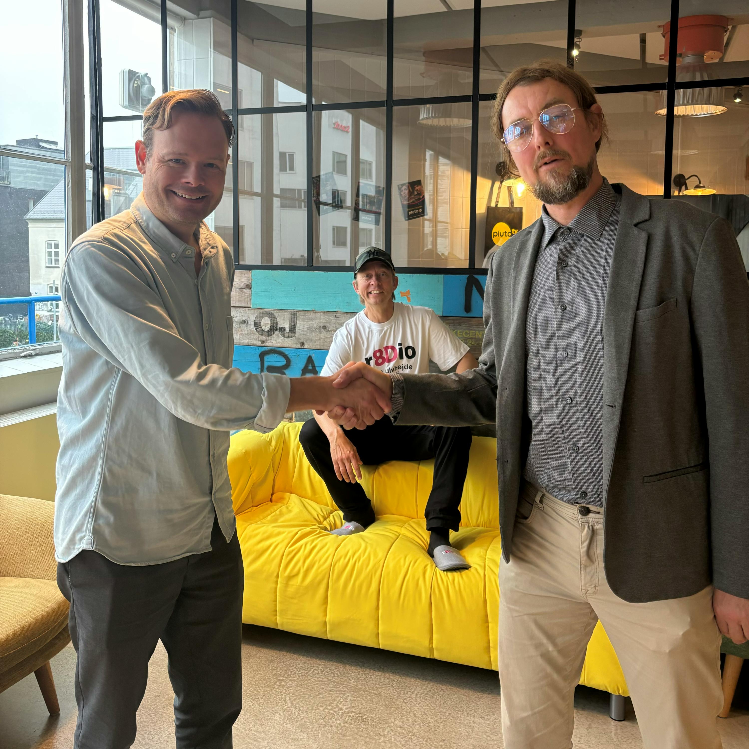 General Manager for Pluto TV Jesper Dahl sammen med Allan Sindberg og Klaus Bundgaard. &nbsp;