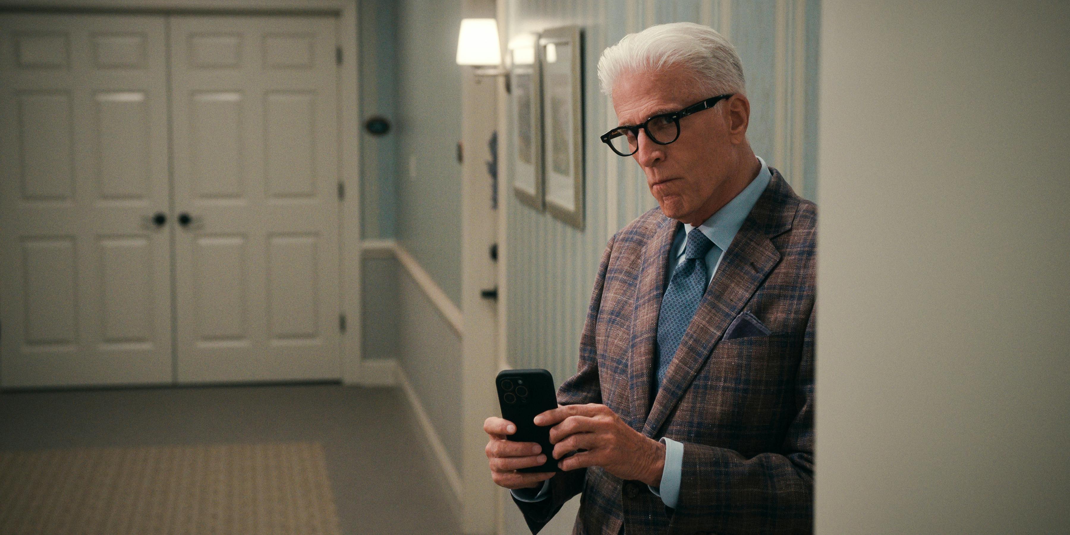 A Man on the Inside. Ted Danson as Charles in episode 104 of A Man on the Inside. Cr. Courtesy of Netflix © 2024