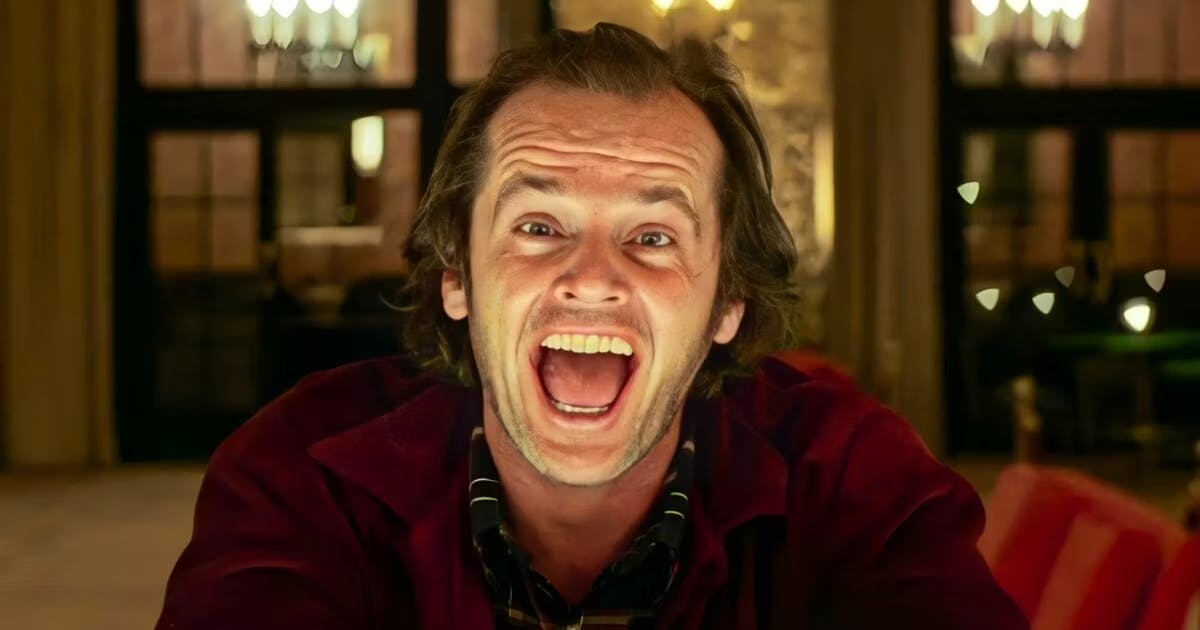 Jack Nicholson som Jack Torrance i 'Ondskabens hotel'