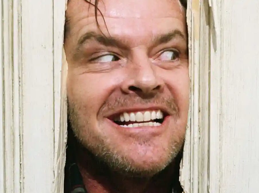 Jack Nicholson som Jack Torrance i Ondskabens Hotel