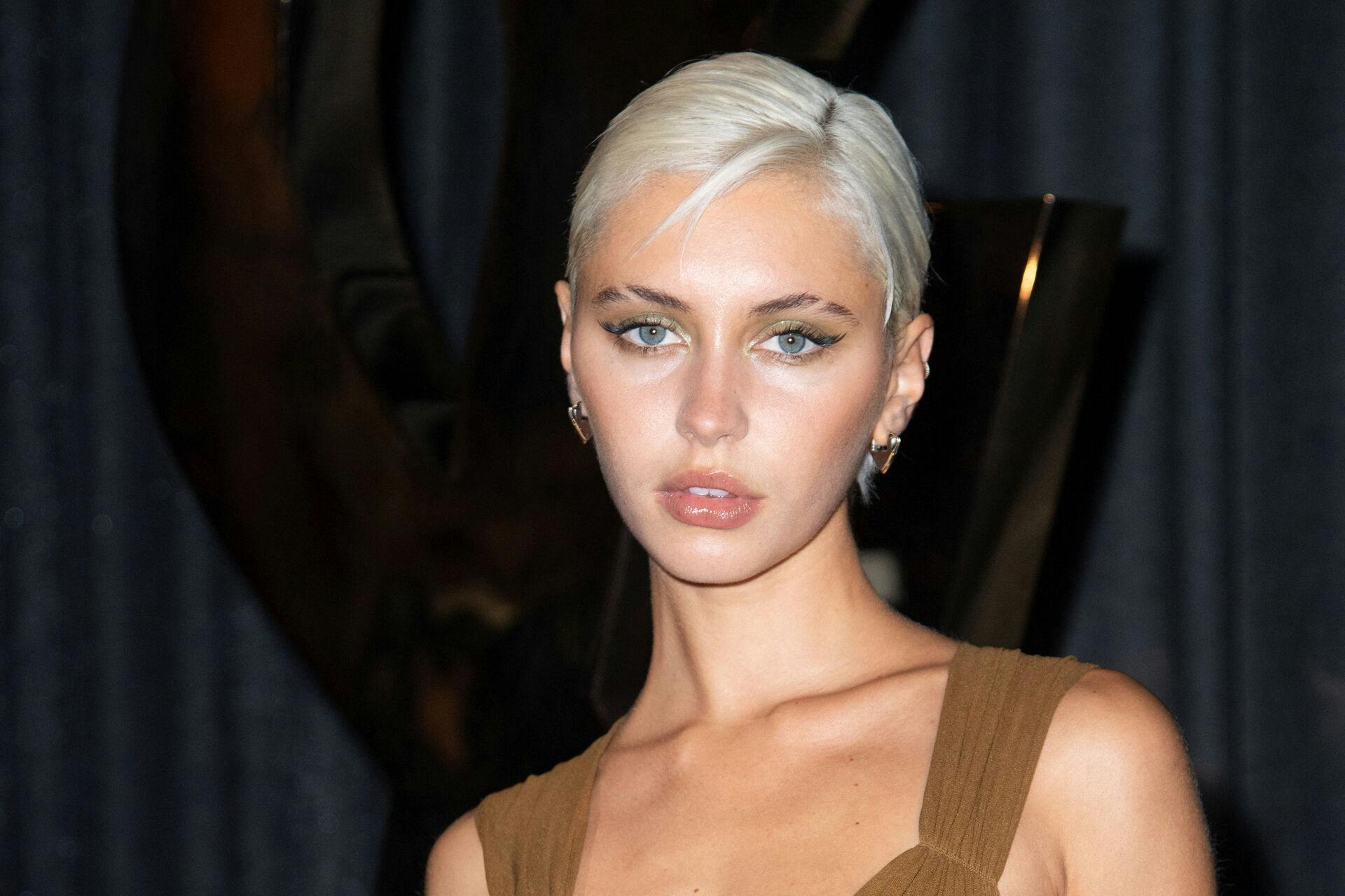 Iris Law attending the Yves Saint Laurent Womenswear Spring-Summer 2025 show as part of Paris Fashion Week, in Paris, France on September 24, 2024. Photo by Aurore Marechal/ABACAPRESS.COM