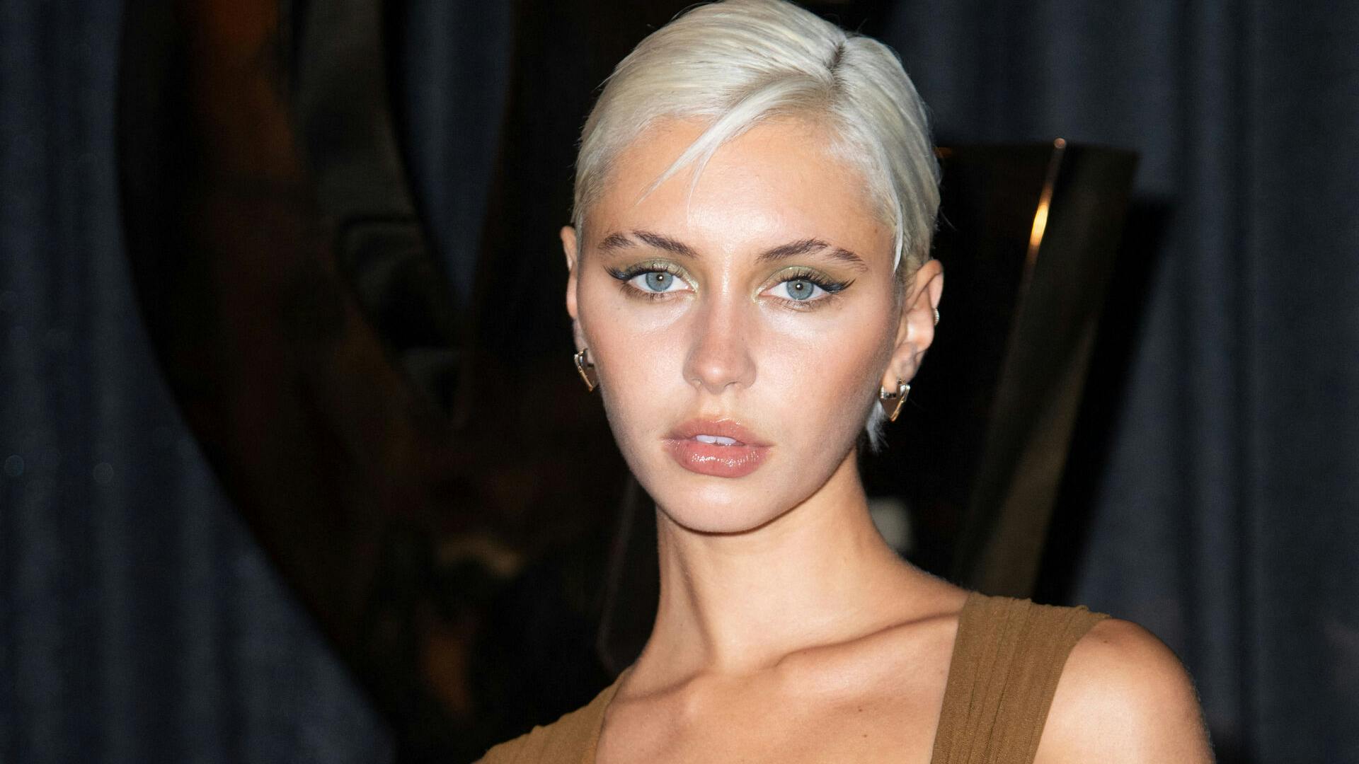 Iris Law attending the Yves Saint Laurent Womenswear Spring-Summer 2025 show as part of Paris Fashion Week, in Paris, France on September 24, 2024. Photo by Aurore Marechal/ABACAPRESS.COM