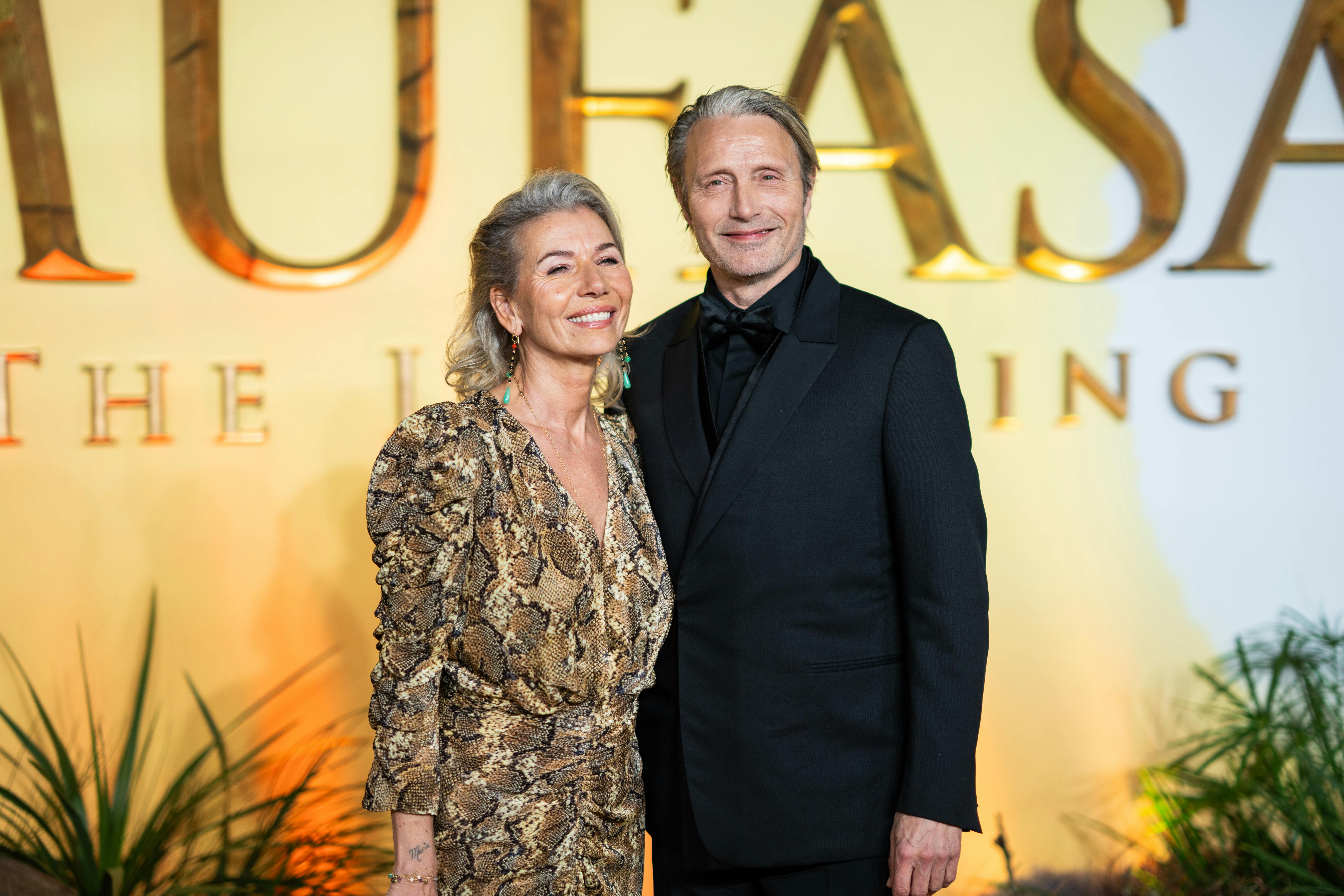 LONDON, ENGLAND - DECEMBER 10: Hanne Jacobsen and Mads Mikkelsen attend the "Mufasa: The Lion King" UK Premiere at Cineworld Leicester Square on December 10, 2024 in London, England., Credit:Lounis Tiar / Avalon