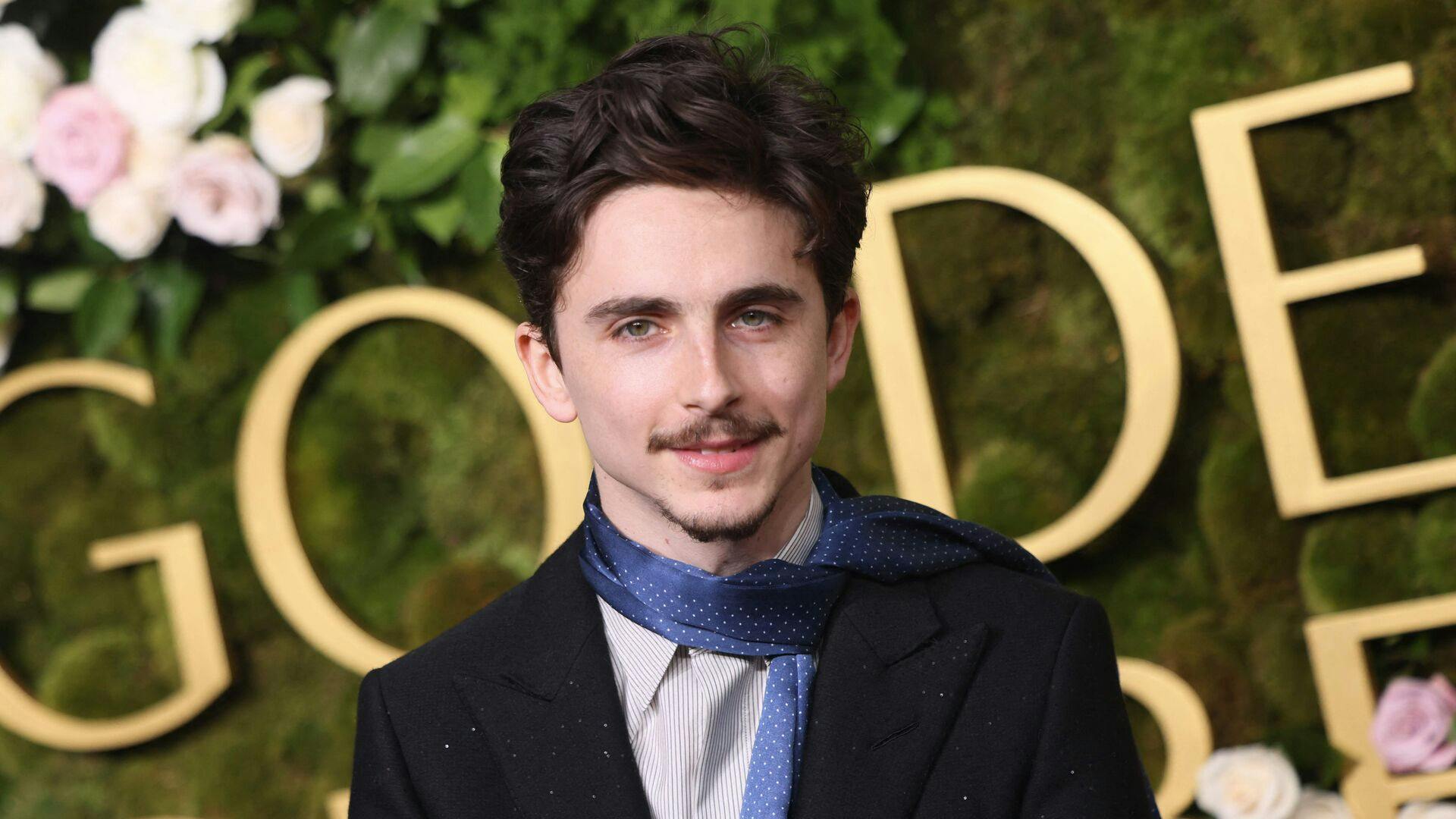 French-US actor Timothee Chalamet arrives for the 82nd annual Golden Globe Awards at the Beverly Hilton hotel in Beverly Hills, California, on January 5, 2025. (Photo by Etienne Laurent / AFP)