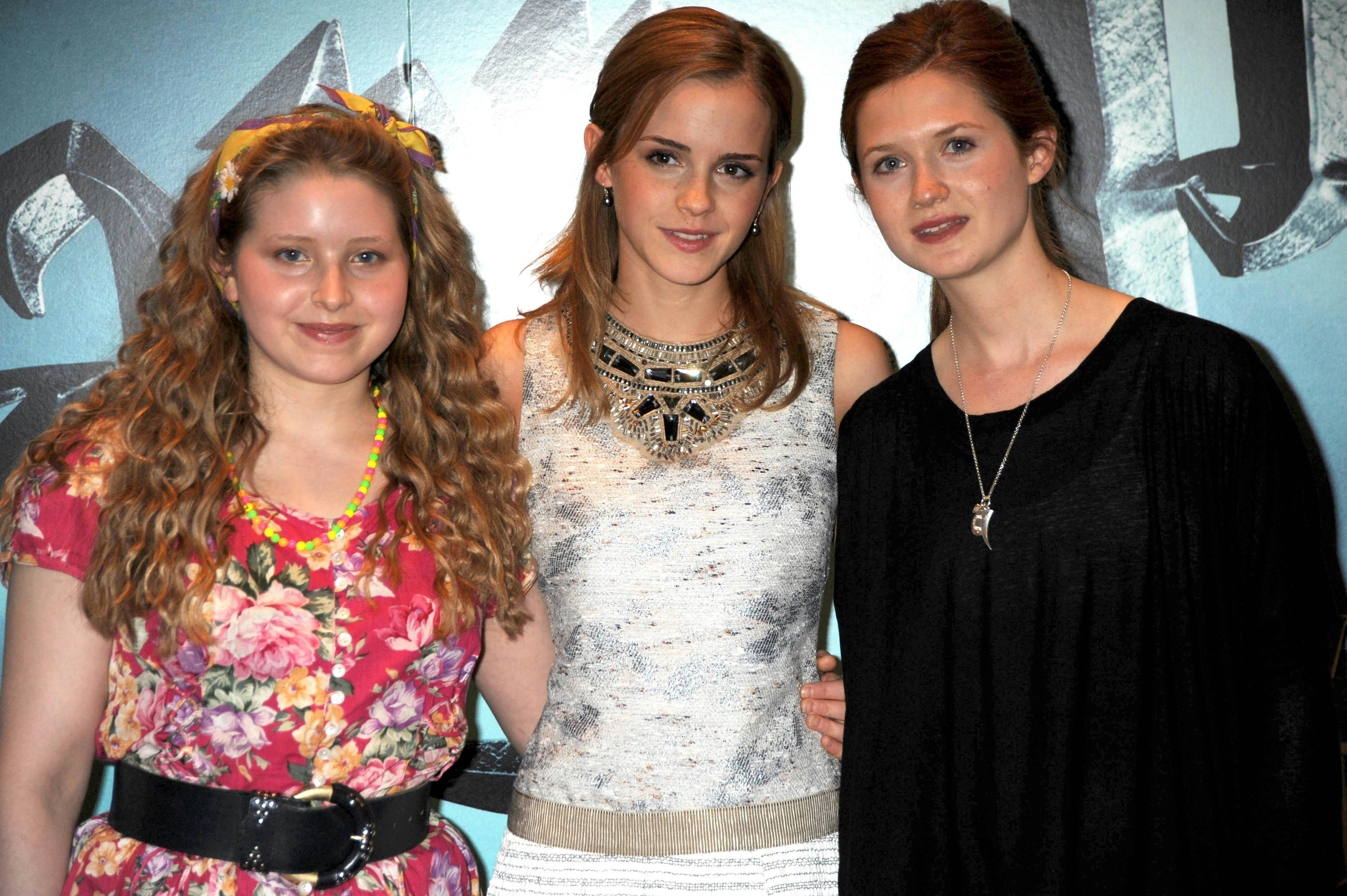 Jessie Cave, Emma Watson and Bonnie Wright