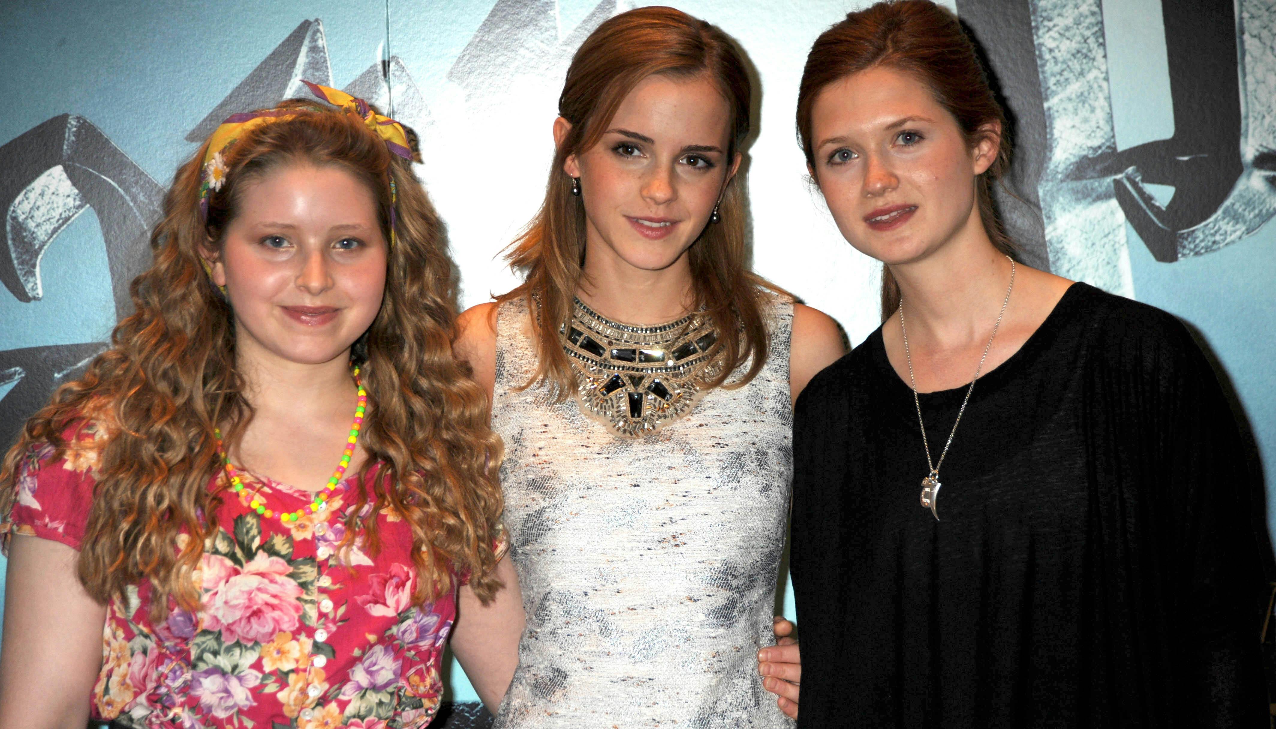 Jessie Cave, Emma Watson and Bonnie Wright