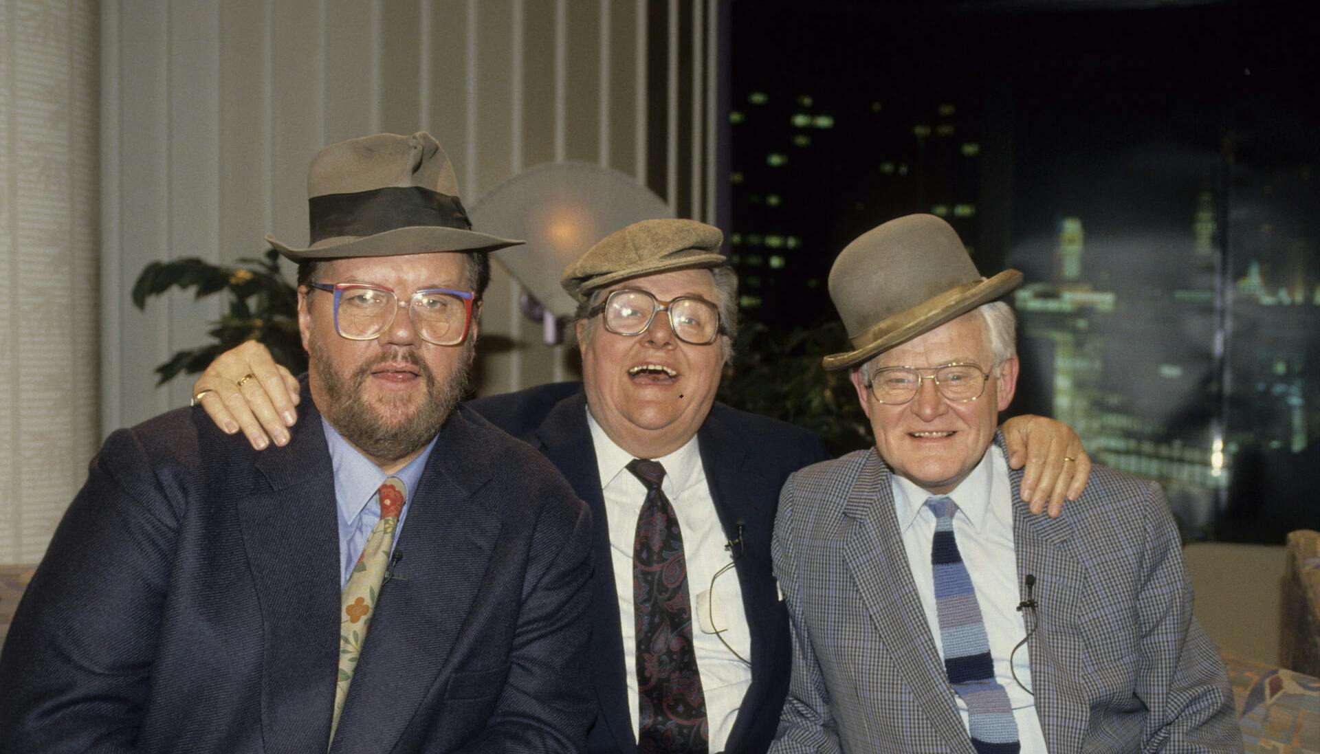 Skuespillerne Morten Grunwald, Poul Bundgaard og Ove Sprogøe, alias Olsen Banden.