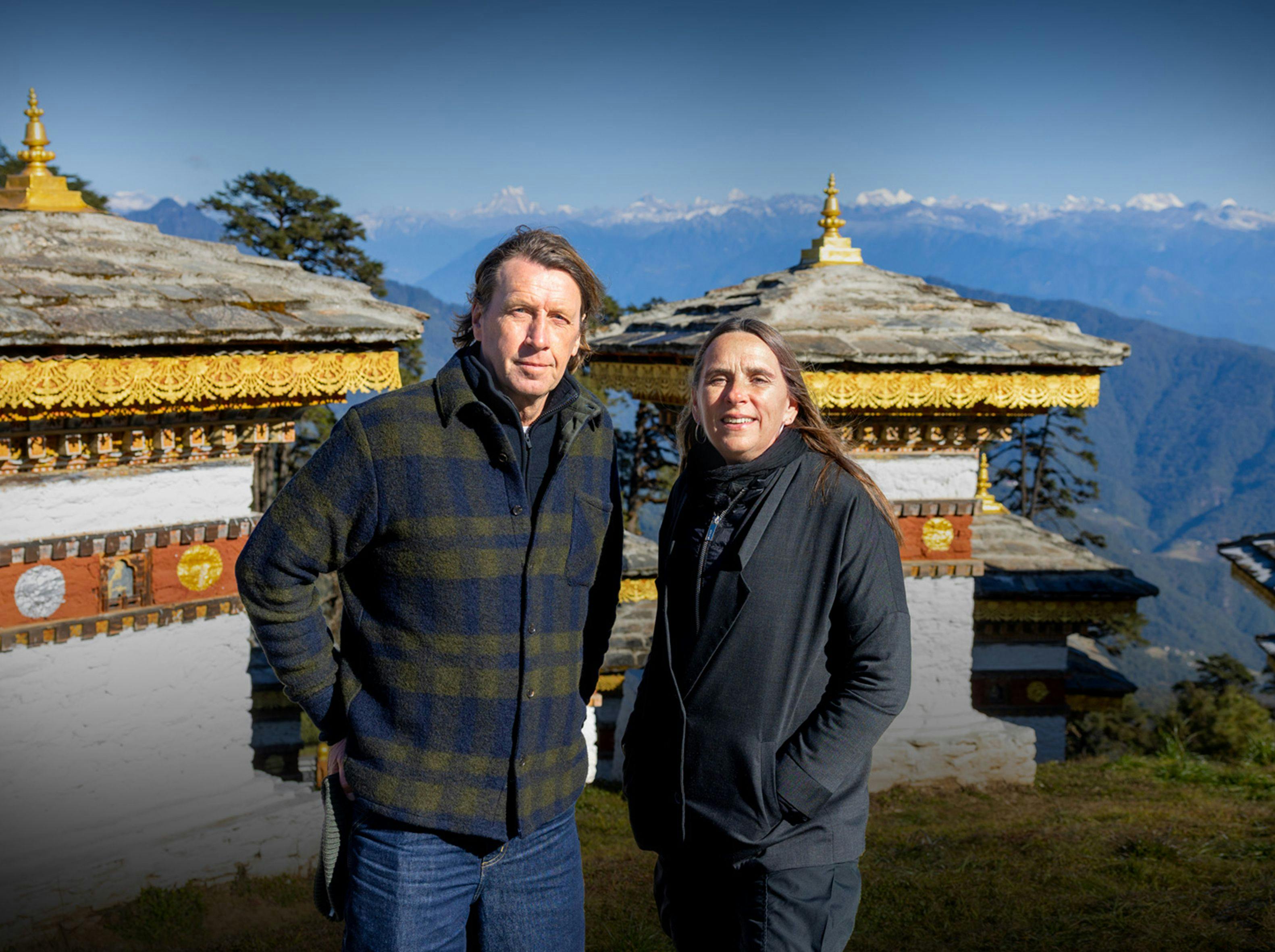 Anders og Anne i Bhutan