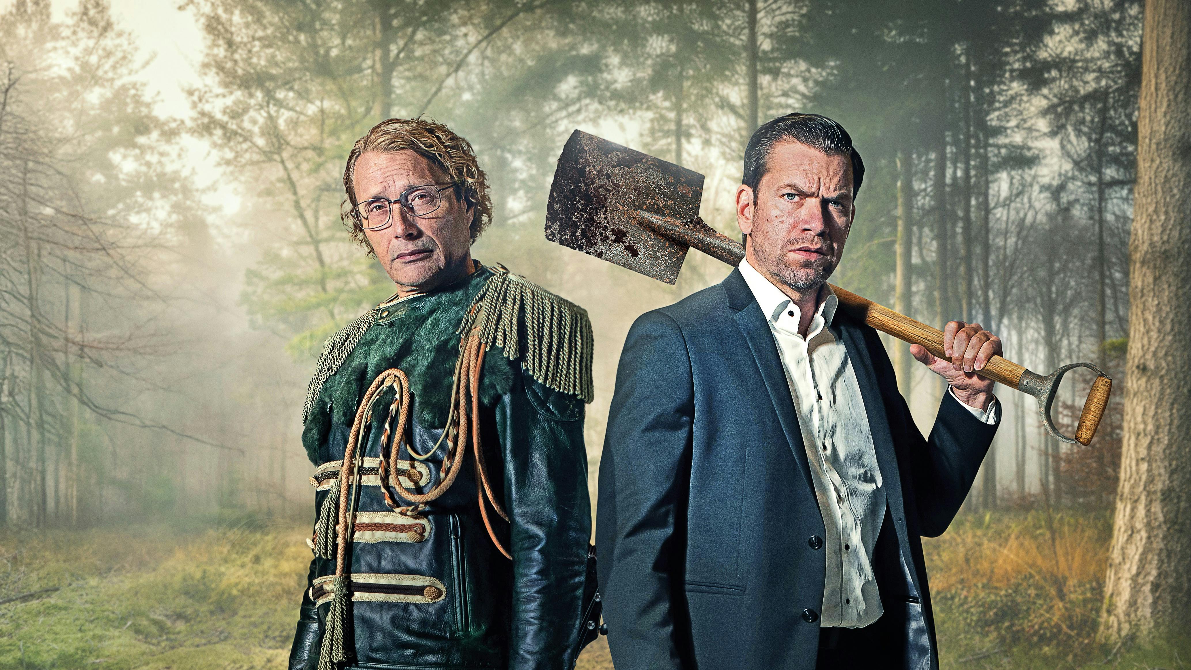 Mads Mikkelsen og Nikolaj Lie Kaas i 'Den sidste viking'