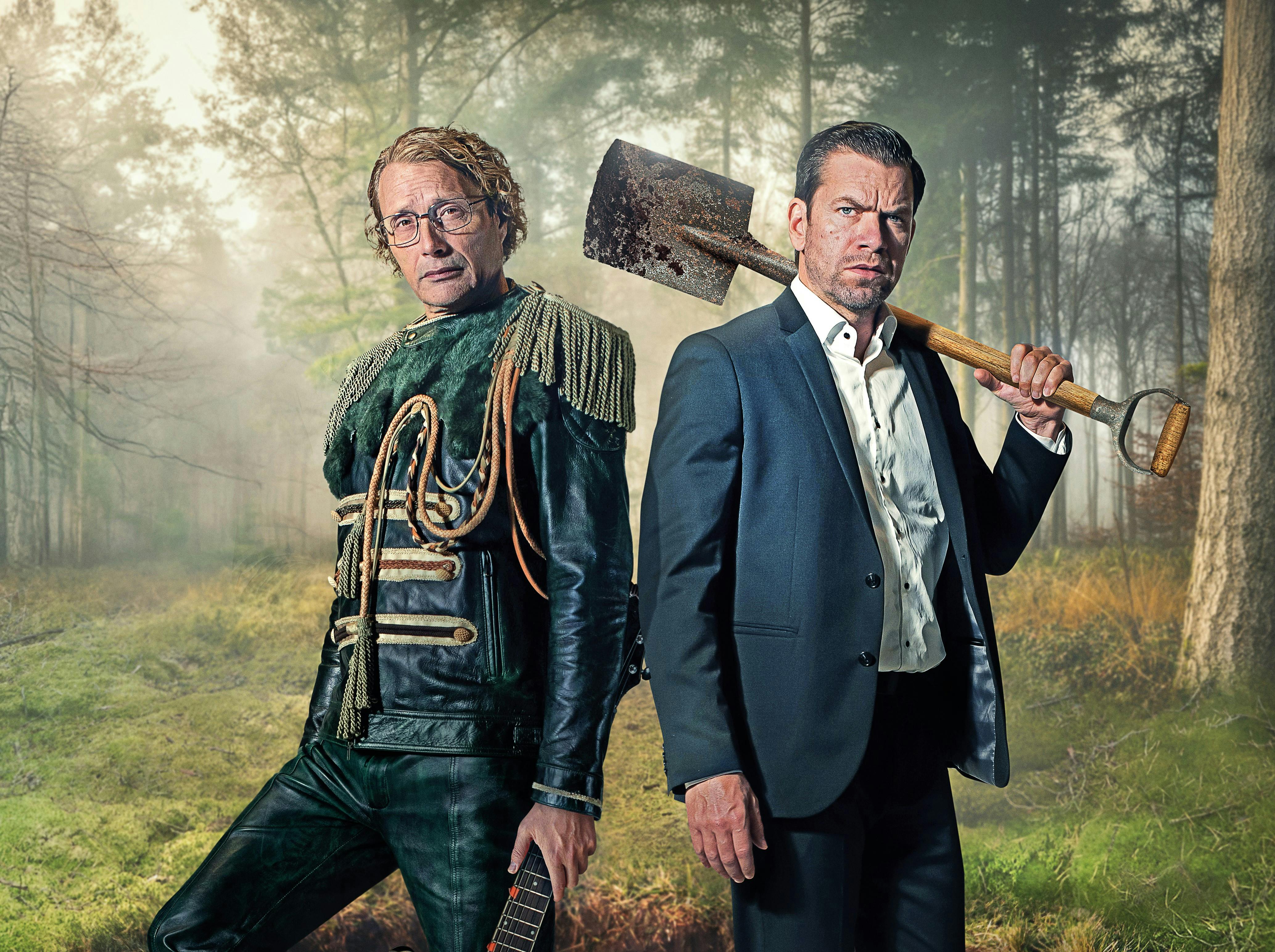 Mads Mikkelsen og Nikolaj Lie Kaas i 'Den sidste viking'