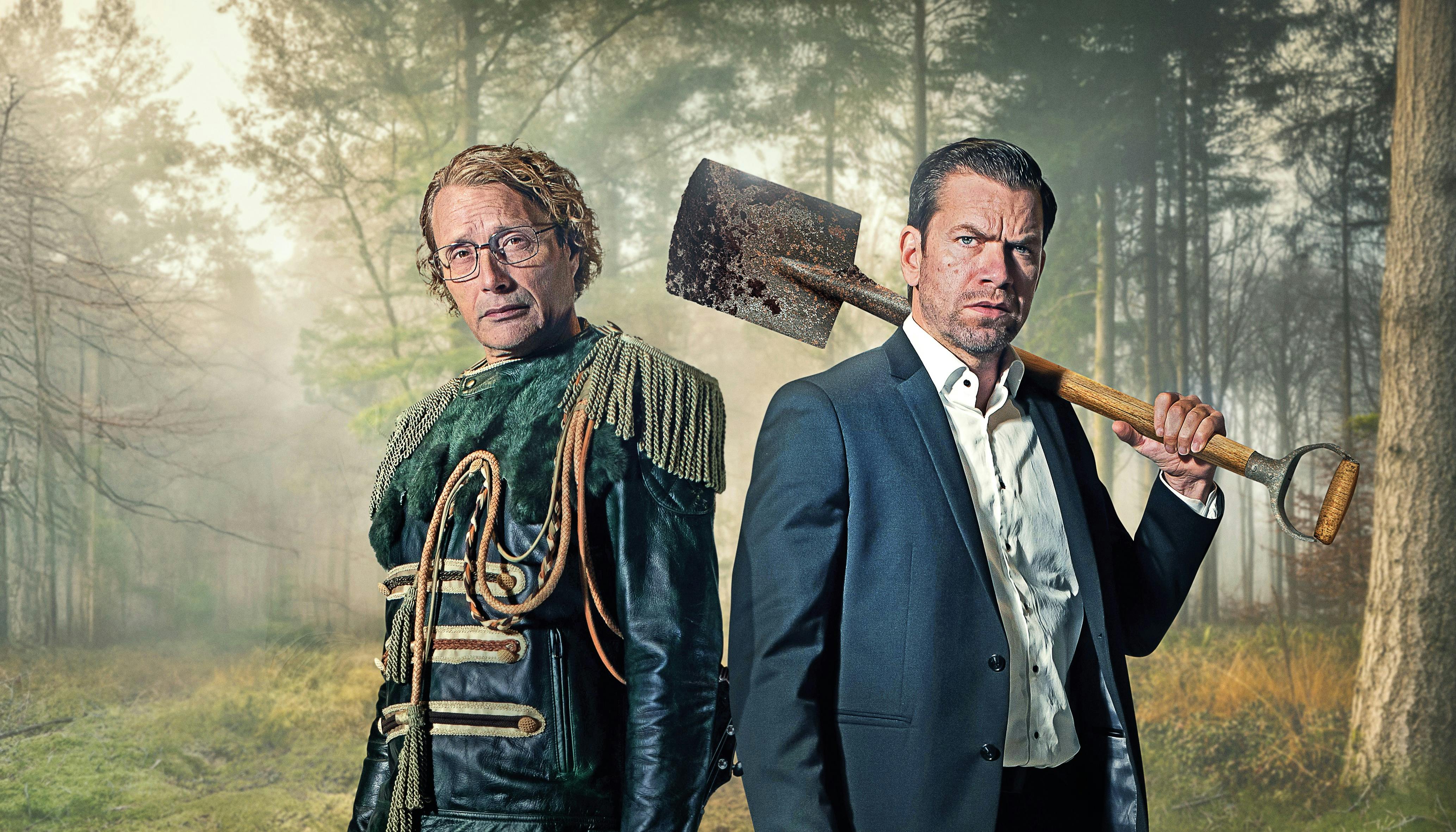 Mads Mikkelsen og Nikolaj Lie Kaas i 'Den sidste viking'