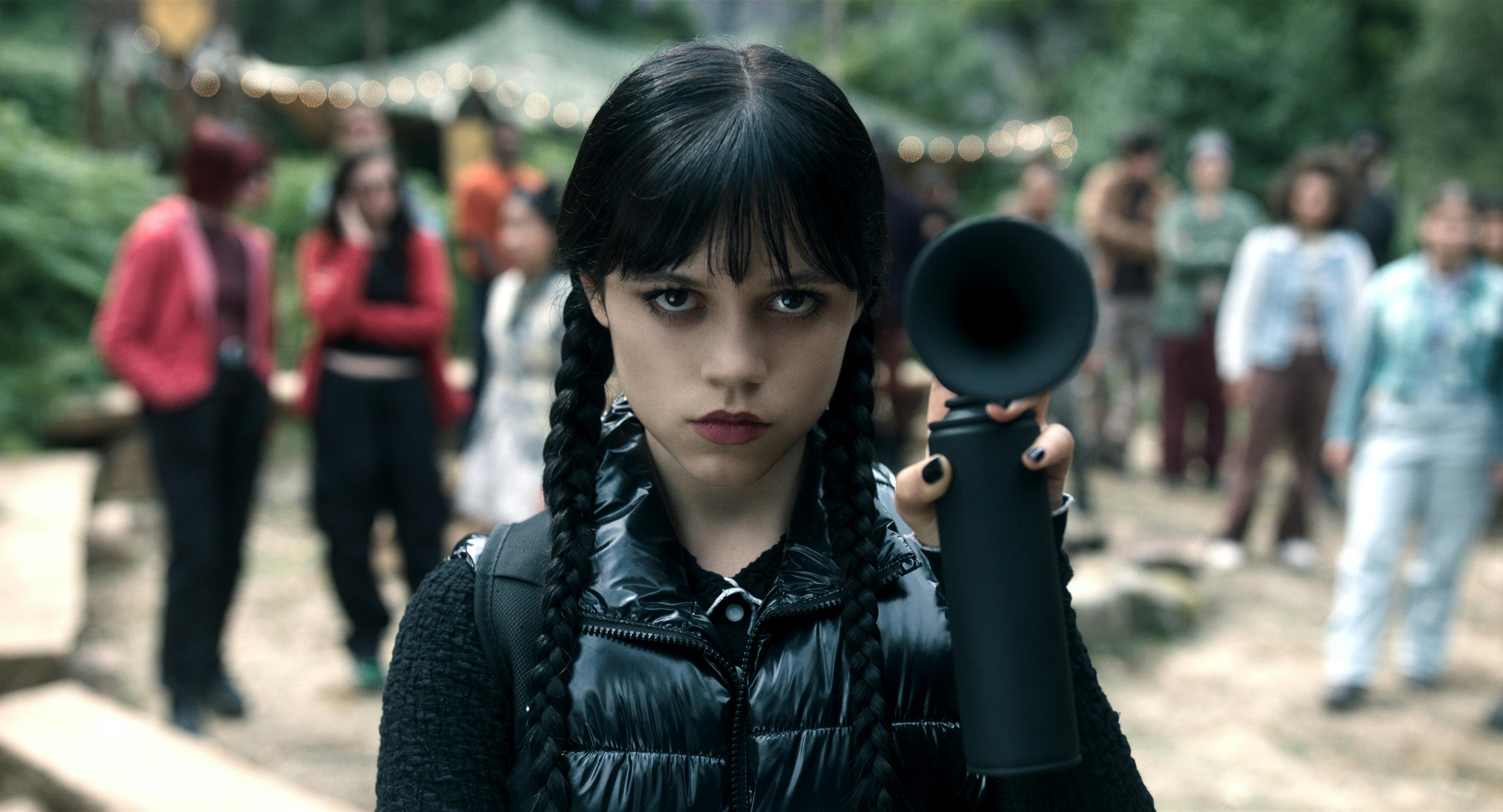 Wednesday sæson 2 del 1. Jenna Ortega as Wednesday Addams in episode 203 of Wednesday. Cr. Courtesy of Netflix © 2025