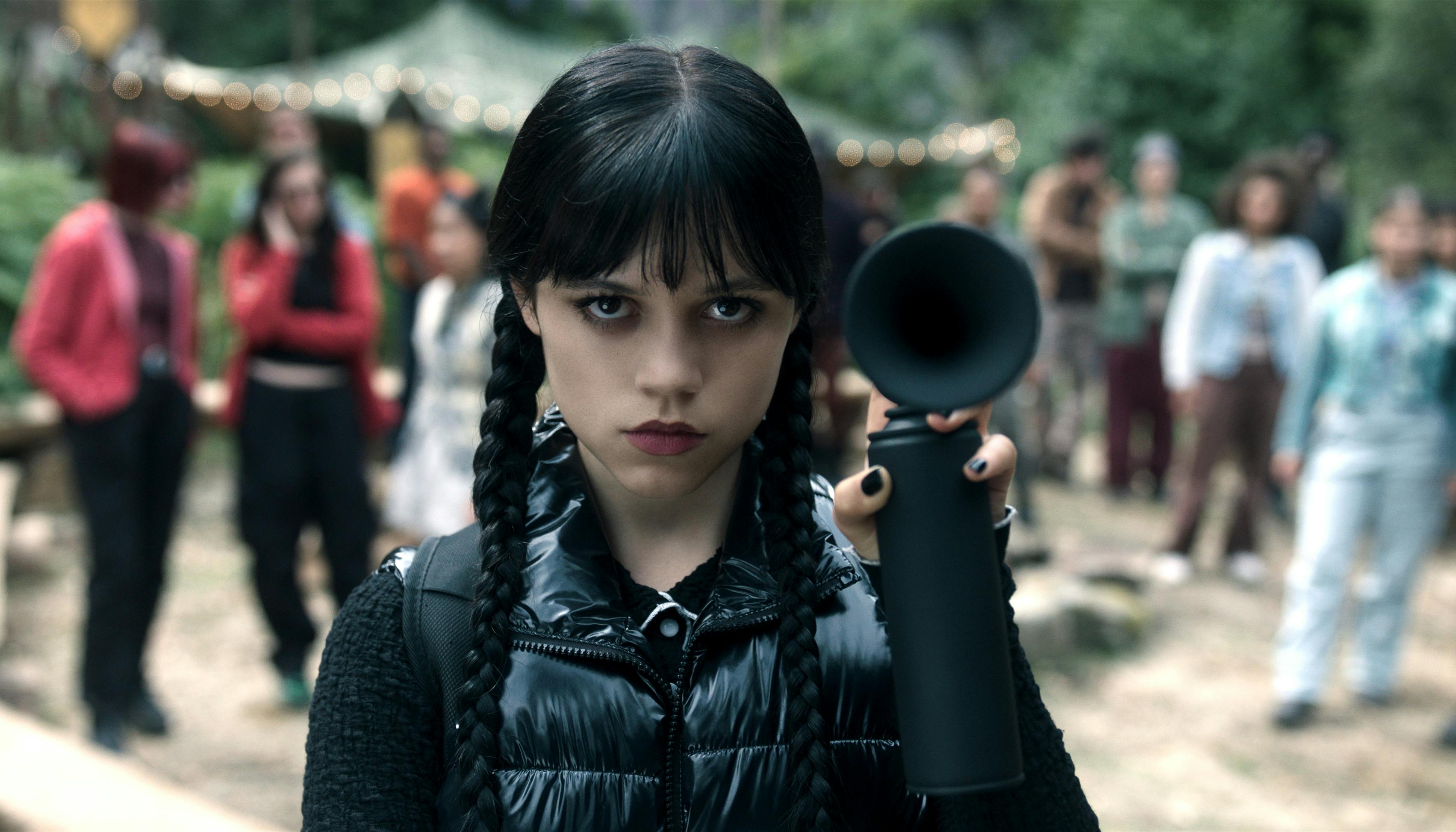 Wednesday sæson 2 del 1. Jenna Ortega as Wednesday Addams in episode 203 of Wednesday. Cr. Courtesy of Netflix © 2025