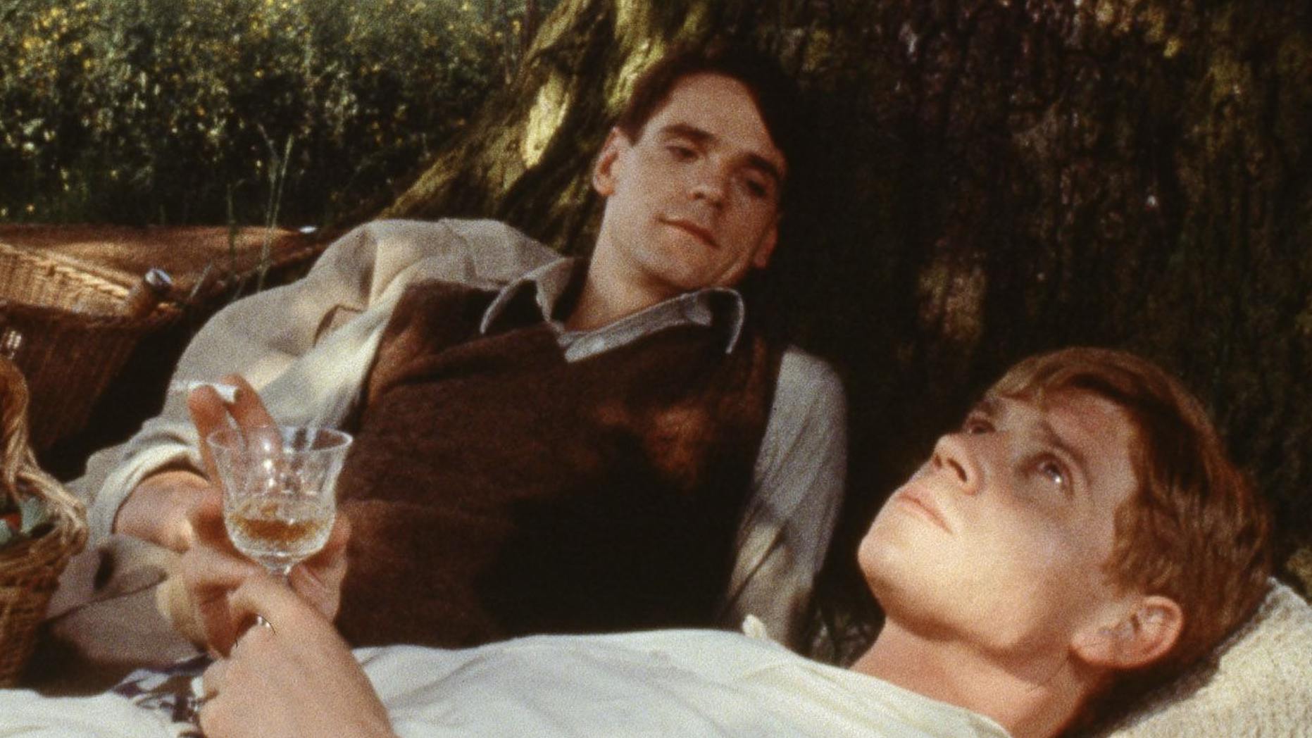 Jeremy Irons og Anthony Andrews som Charles og Sebastian i 'Gensyn med Brideshead'