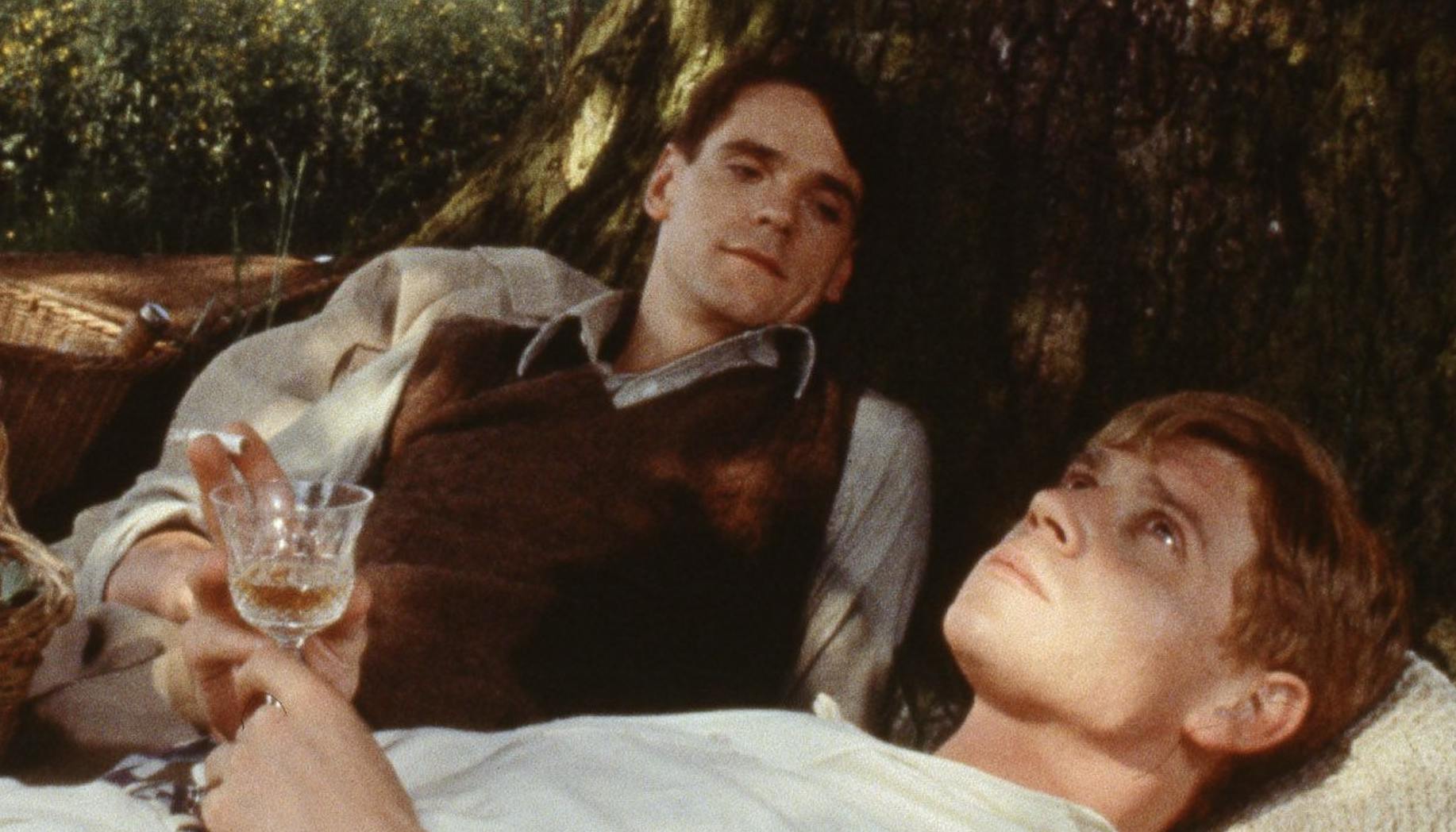 Jeremy Irons og Anthony Andrews som Charles og Sebastian i 'Gensyn med Brideshead'