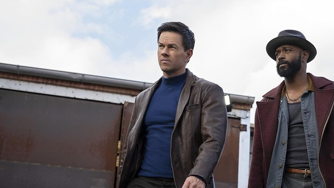 Mark Wahlberg og Lakeith Stanfield i 'Play Dirty'