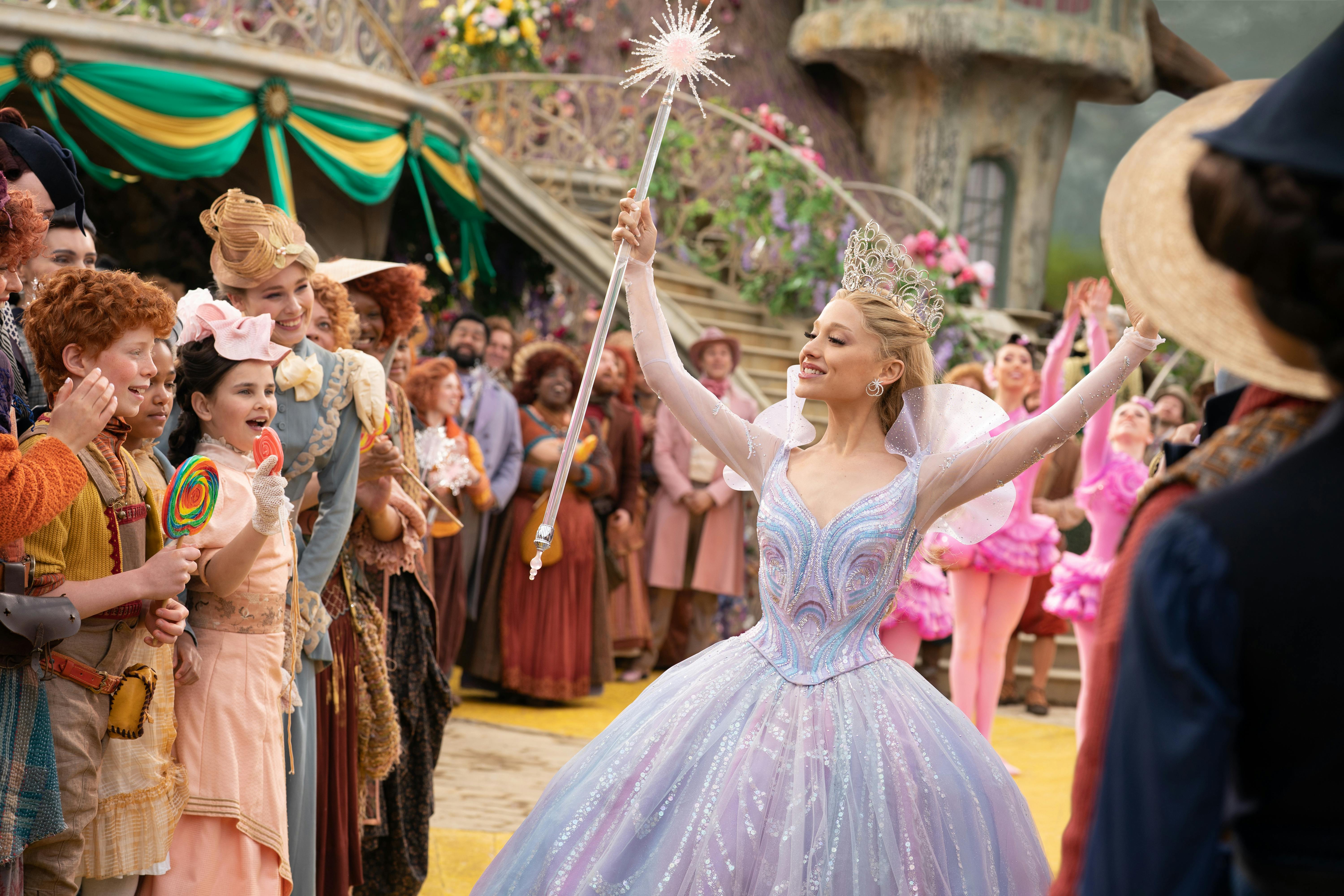 Ariana Grande is Glinda in WICKED FOR GOOD, directed by Jon M. Chu.