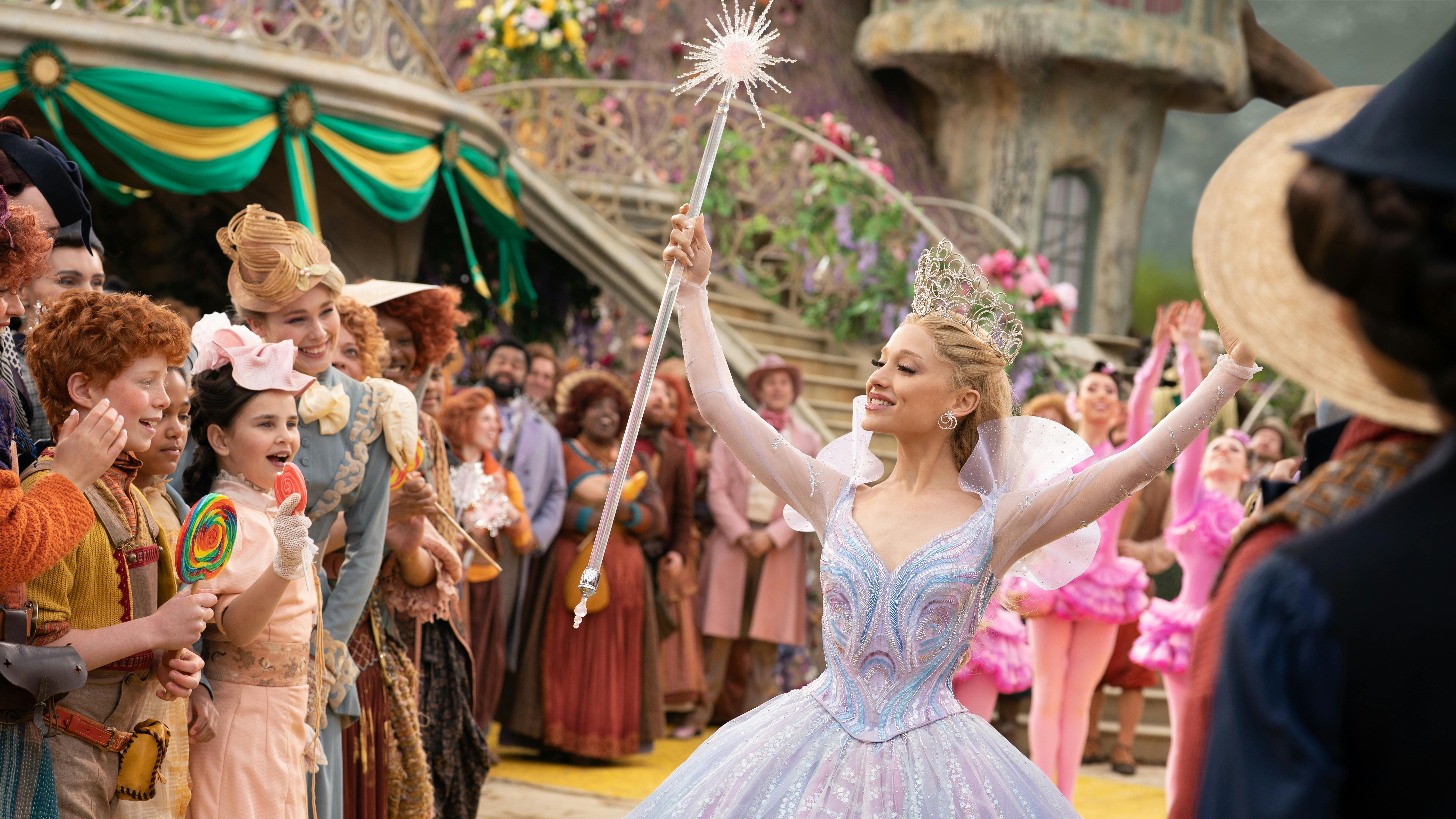 Ariana Grande is Glinda in WICKED FOR GOOD, directed by Jon M. Chu.