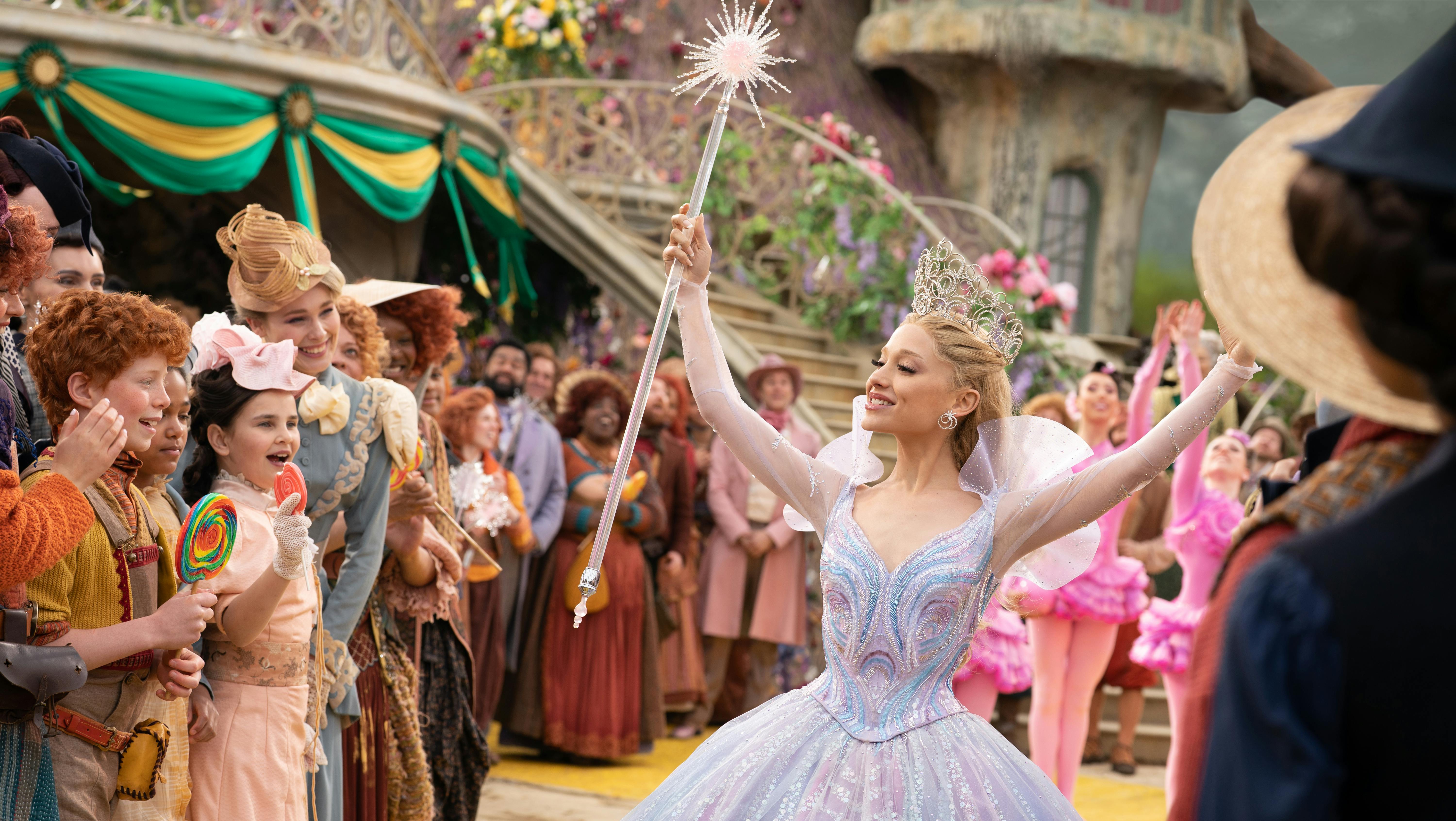 Ariana Grande is Glinda in WICKED FOR GOOD, directed by Jon M. Chu.