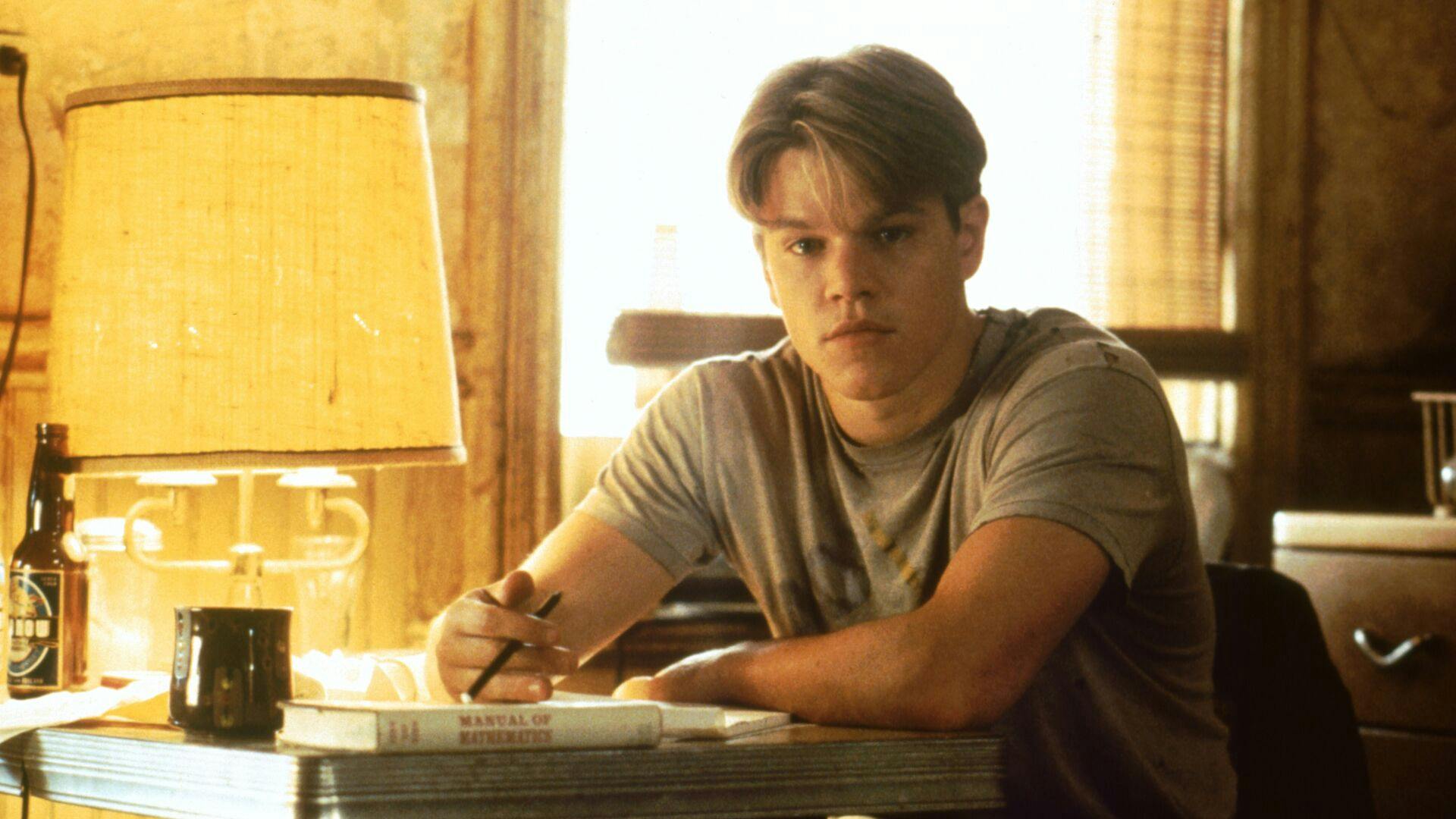 Matt Damon som den kloge Will Hunting i filmen 'Good Will Hunting'